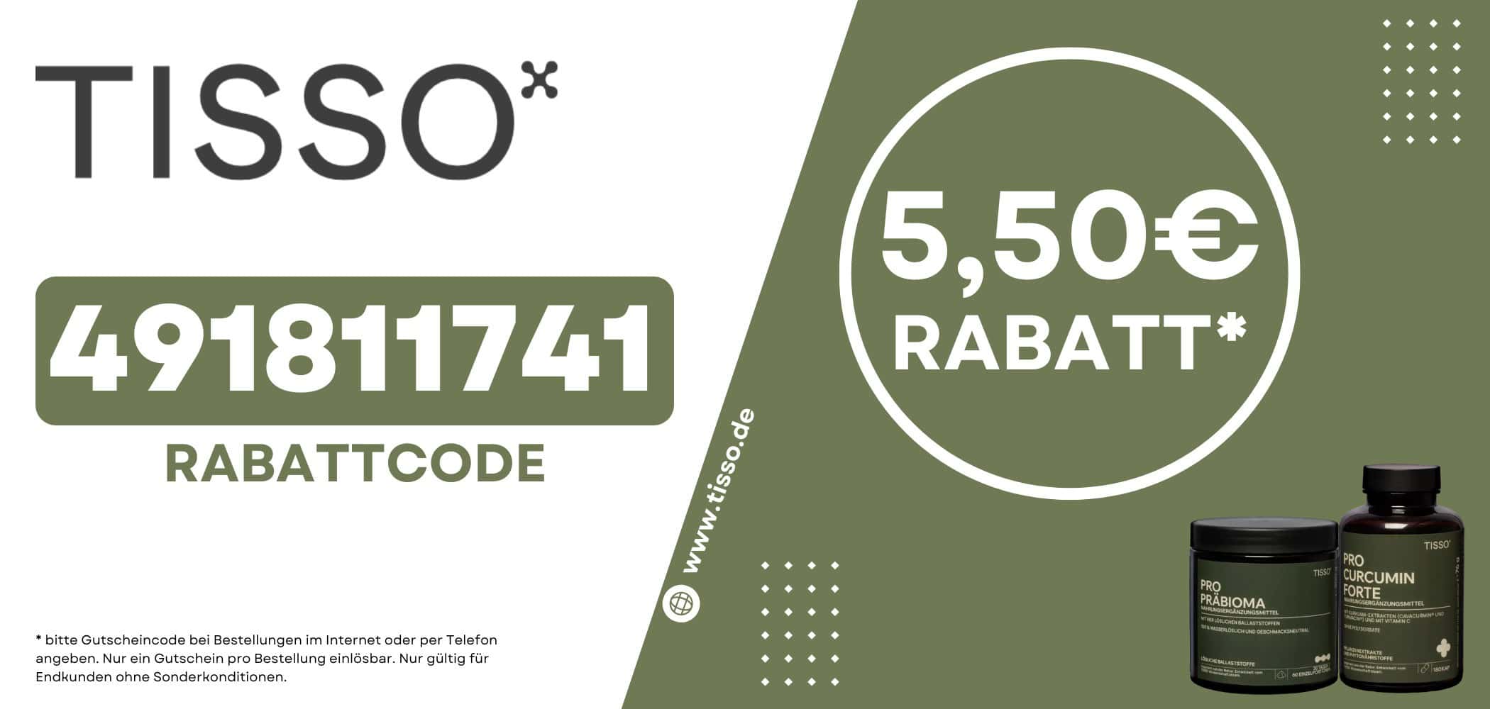 Tisso Naturprodukte Gutscheincode 5,50 EUR Rabatt