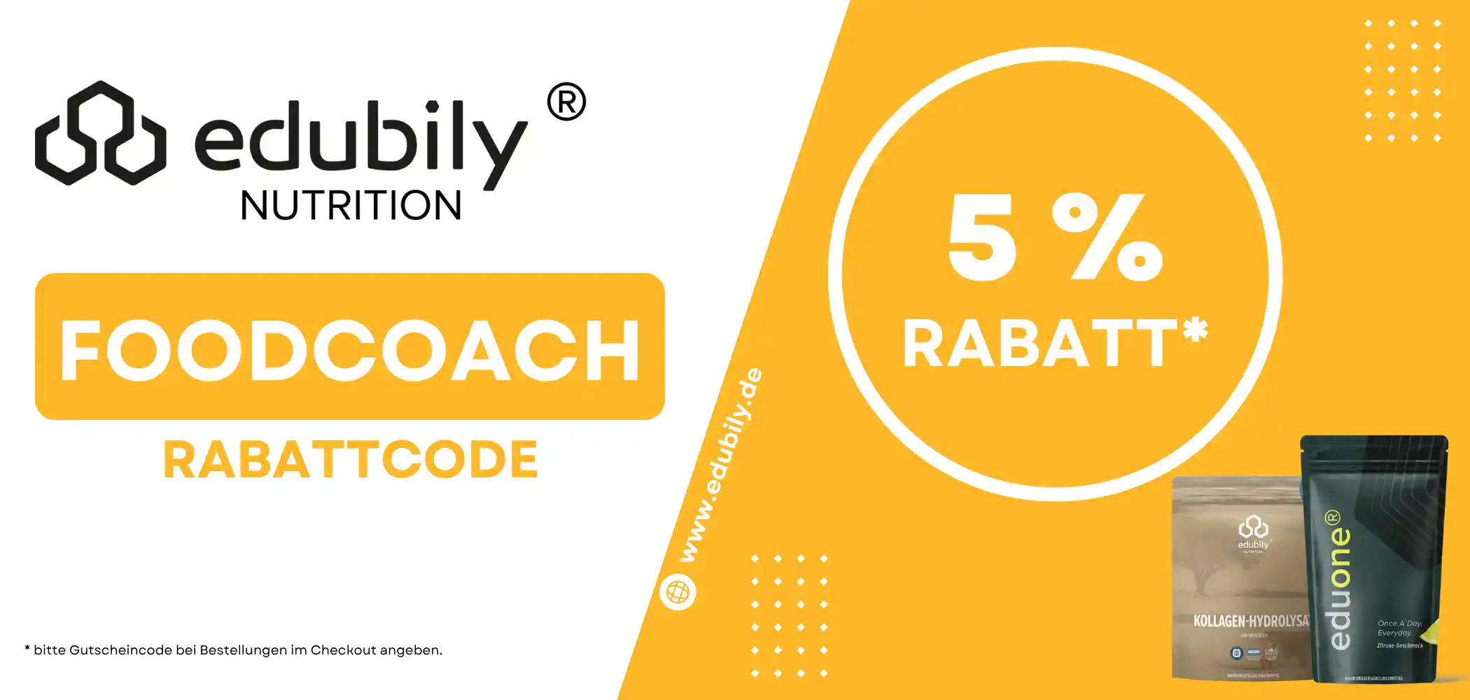 Edubily Rabattcode Gutschein FOODCOACH 5% sparen