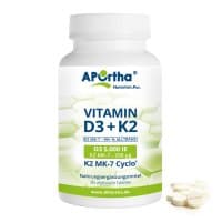 Produkte 188 APOrtha Vitamin D3 5.000 IE + Natto Vitamin K2 MK-7 Cyclo® 200 µg