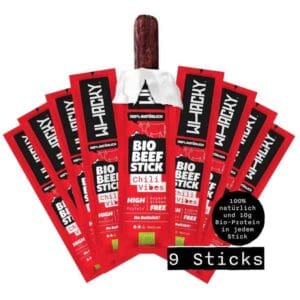 Whacky Food Bio Beef Sticks Chili Vibes – 9 × 32 g